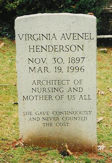 Photo of Virginia Henderson's grave by Edward Halloran