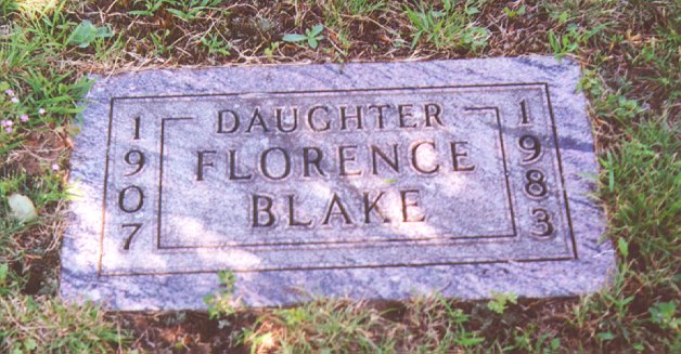 Photo of Blake family headstone by Signe S. Cooper