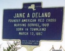 Roadside historial marker in the Townsend, Schuyler County, N.Y. photo by Dr. P.J. Ledbetter