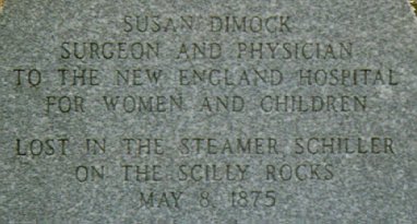 Photo of Susan Dimock's grave by Joellen Hawkins