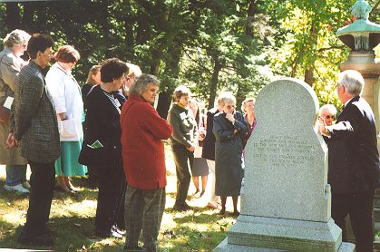 AAHN members  visit grave of Susan Dimock.  Photo by Mary Ellen Doona