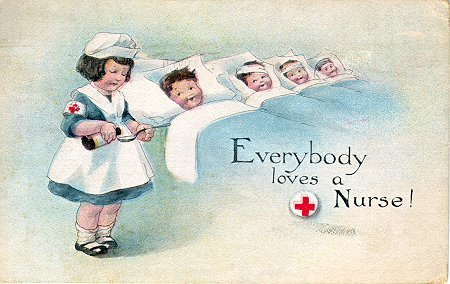 War nurses postcard series;