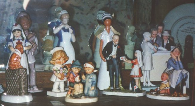 Part of a nurse doll collection